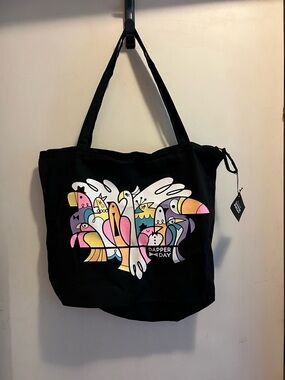 Dapper Day Birds of a Feather Zipper Tote (NWT)
